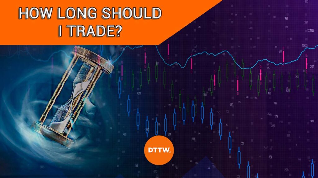 hourglass and trading chart to display your trading time